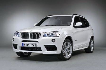 Белый BMW X3 2011