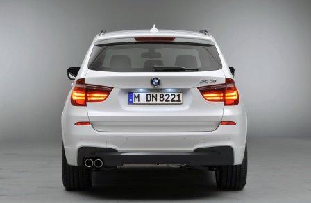 Новый BMW X3 2011 вид сзади