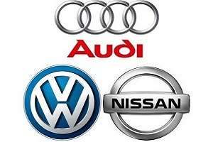 Логотипы Audi Volkswagen Nissan