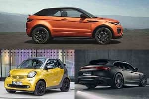 «Внеклассные» автомобили Range Rover, Porsche, Smart